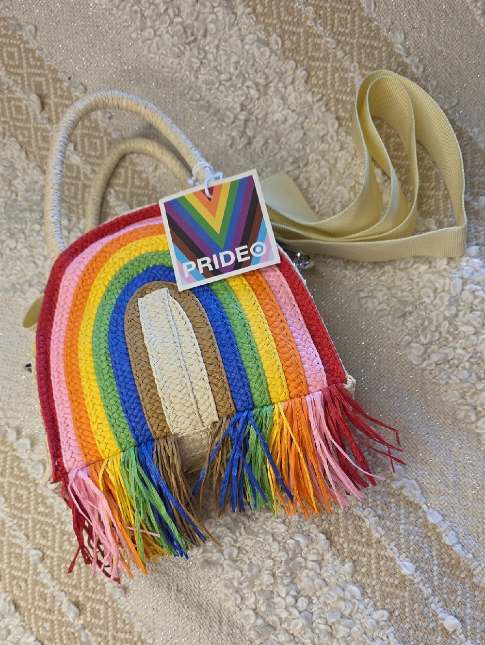 Rainbow Fringe Crossbody Bag - Multicolor